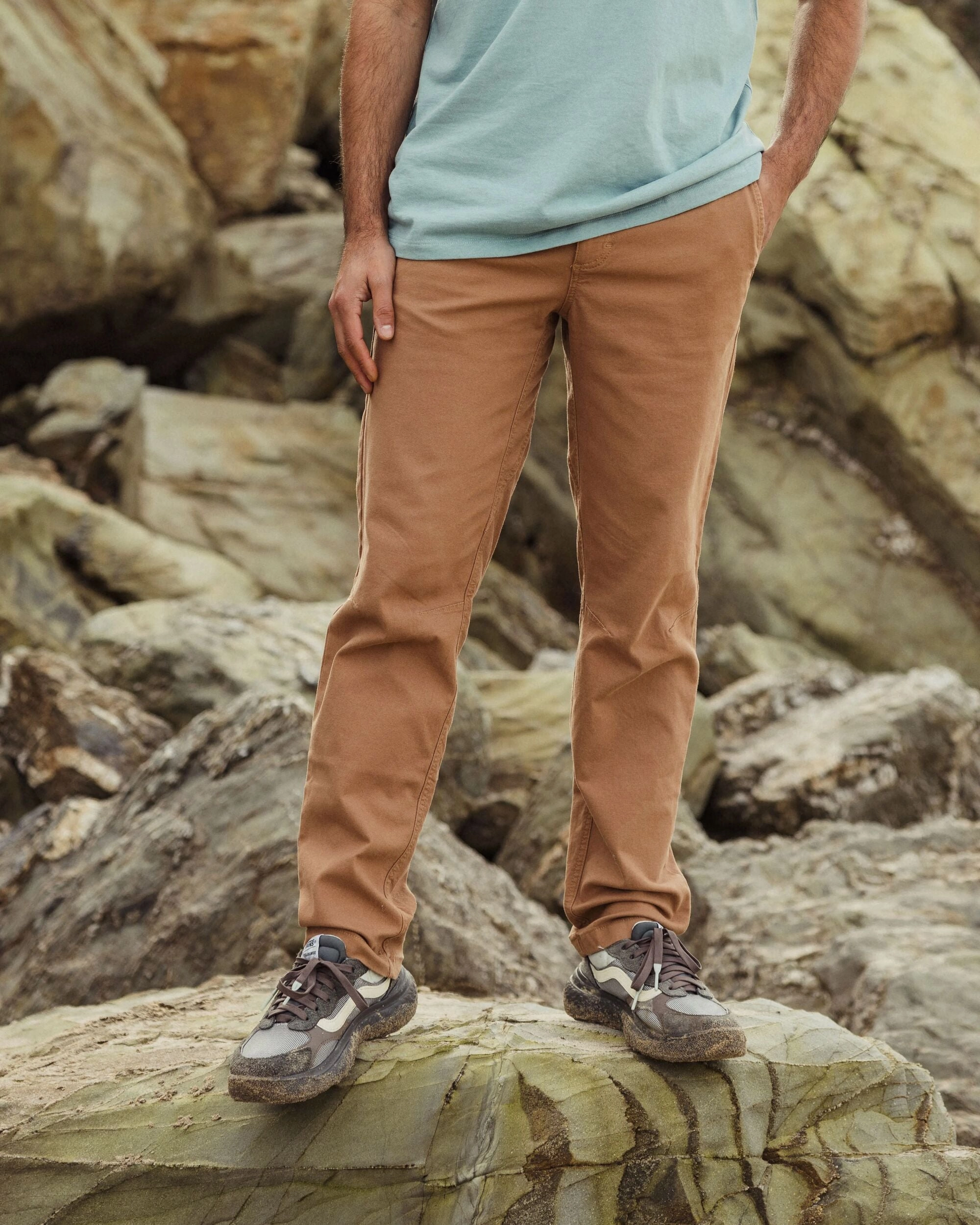 Horizon Comfort Chino - Toffee Comfort Control
