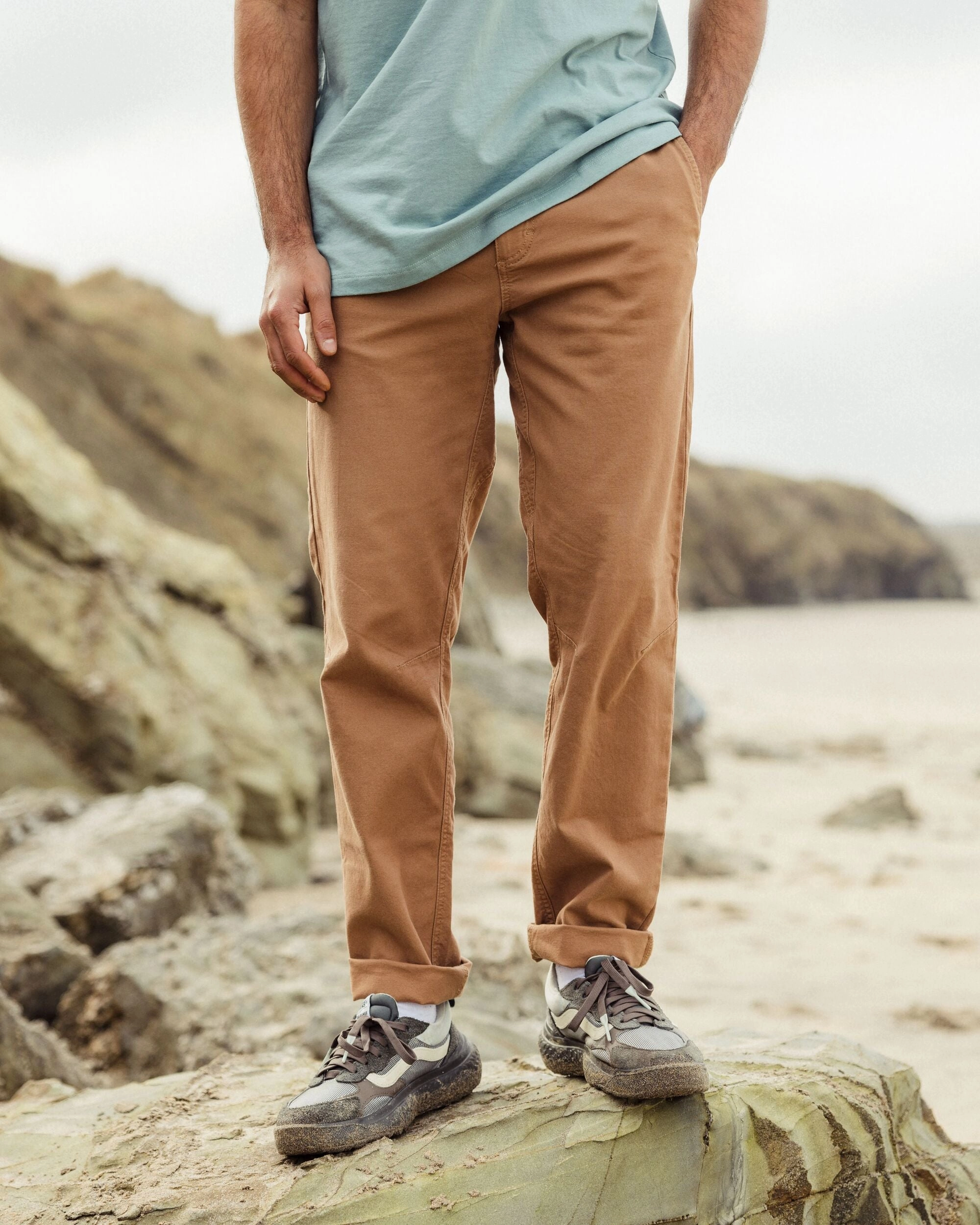 Horizon Comfort Chino - Toffee Odor Resistant Treatment Sporty Comfort