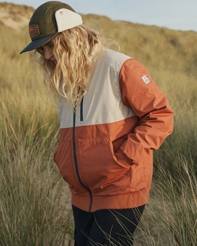 Finn Recycled Polar Fleece Lined Jacket - Baked Clay Matte Surface Texture Modular Layering System