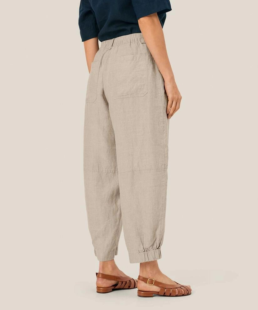 1010293 MaPrionnas Linen Trousers - Natural AntiStaticTreatment Low Profile Fasteners