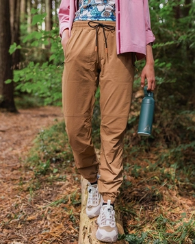 Sandstone Recycled Active Trail Jogger - Toffee Breathable Layer Tangle Free Cuffs