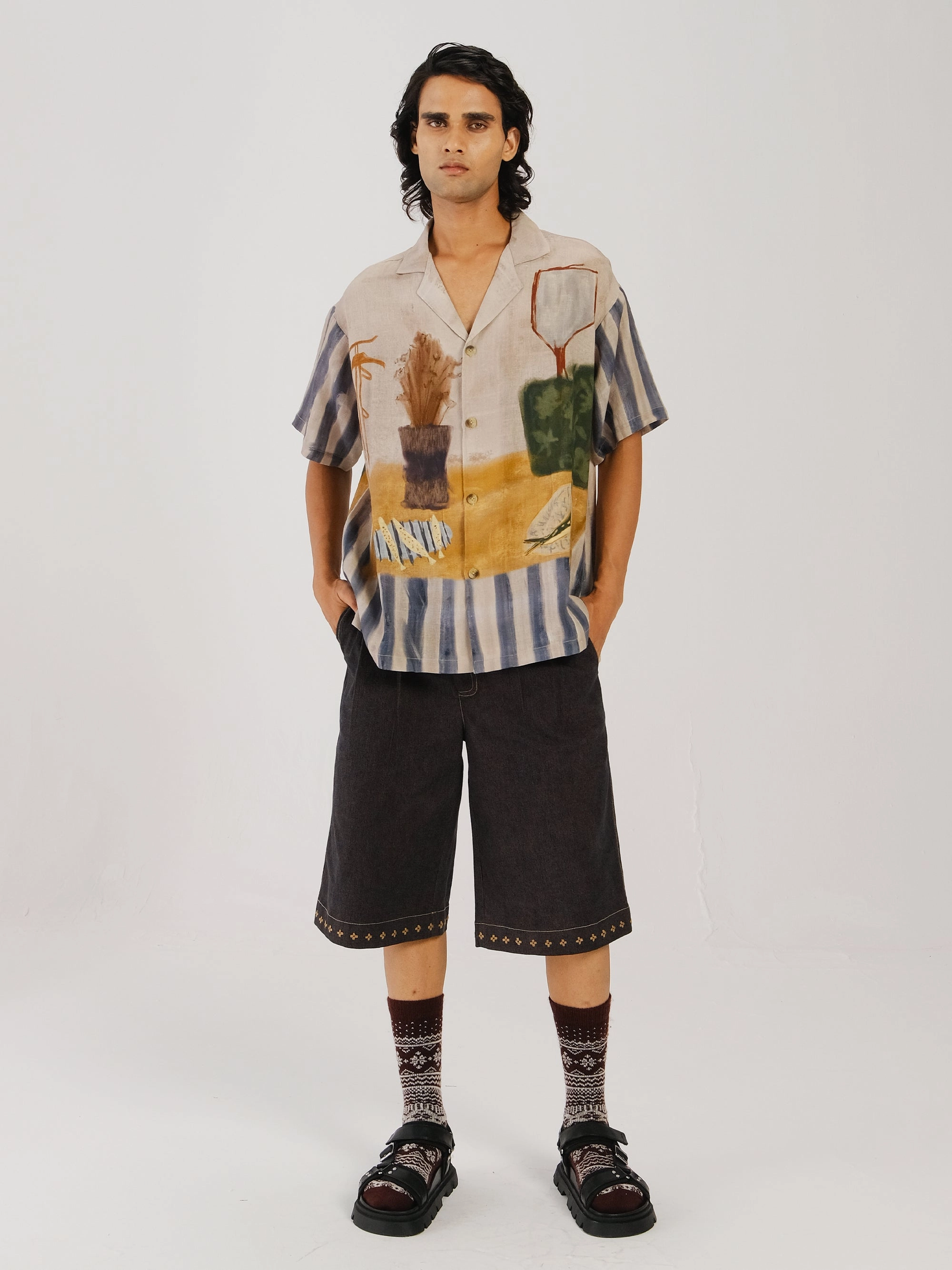 Linen blend Nolan Shorts