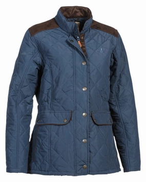 Percussion Ladies Edinburgh Quilted Jacket Bonded Hemline Belted Style