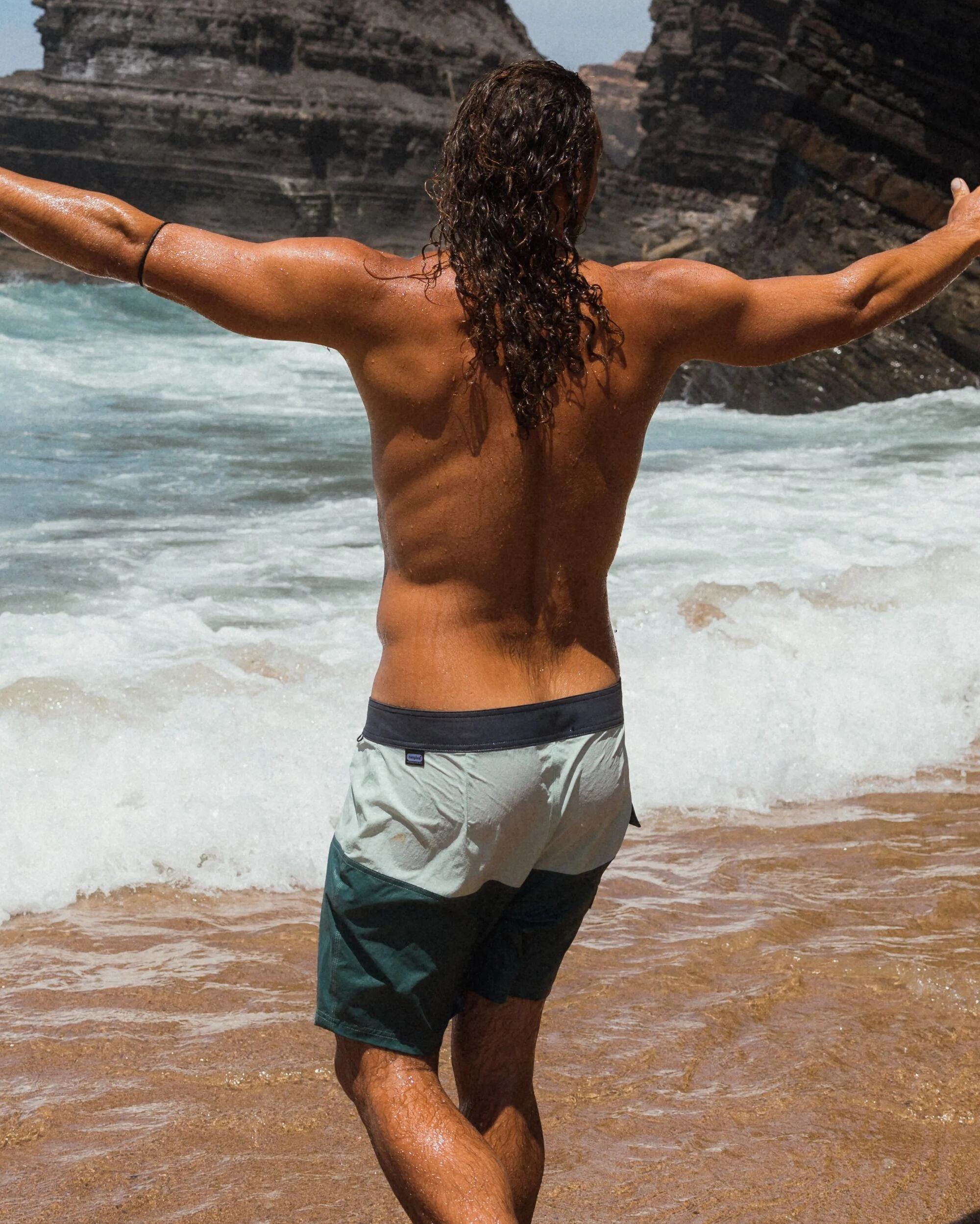 Classic Cut Cutback NetPlus? Recycled Boardshort - Spearmint/Deep Ocean