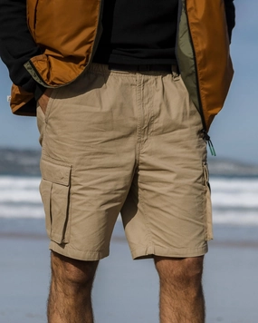 Adventurer Cargo Cotton Short - Chinchilla Brown Quick Release Fasteners Crisp Texture
