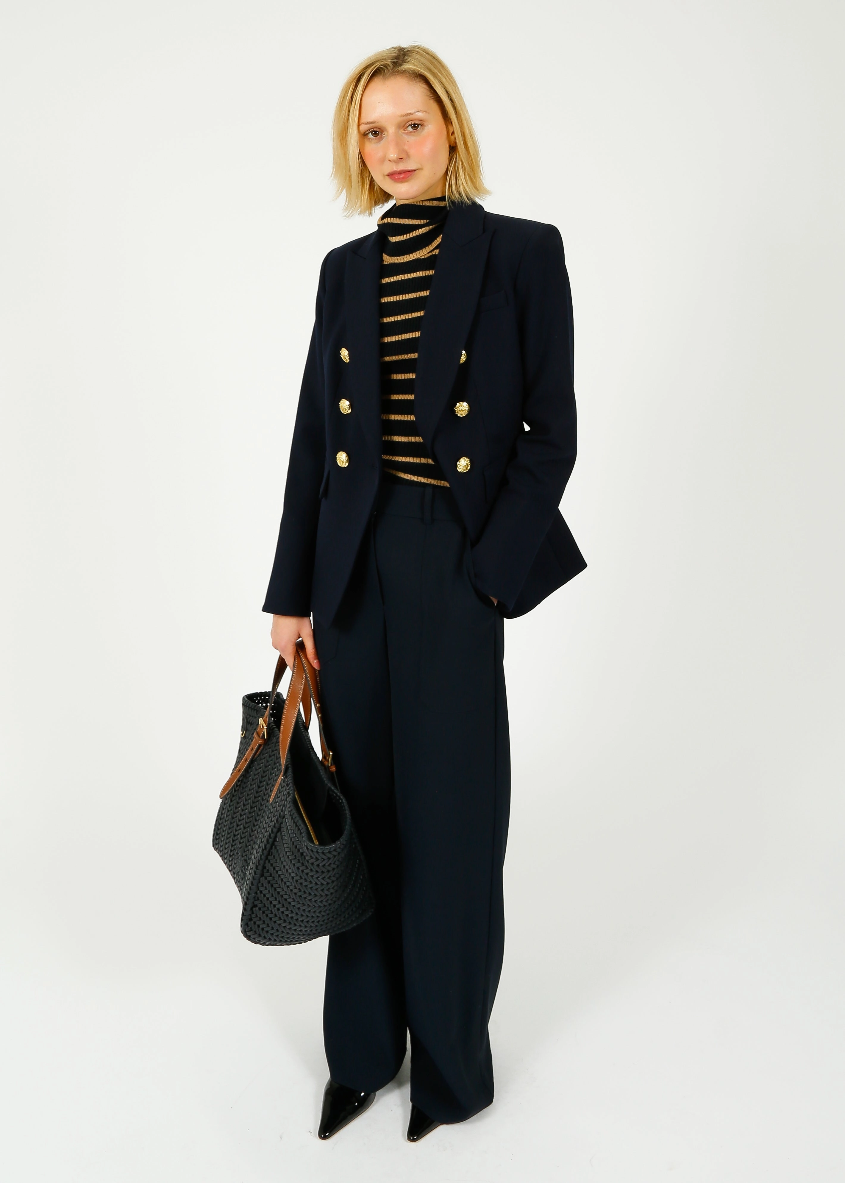Lightweight Layer Veronica Beard Miller Dickey in Navy