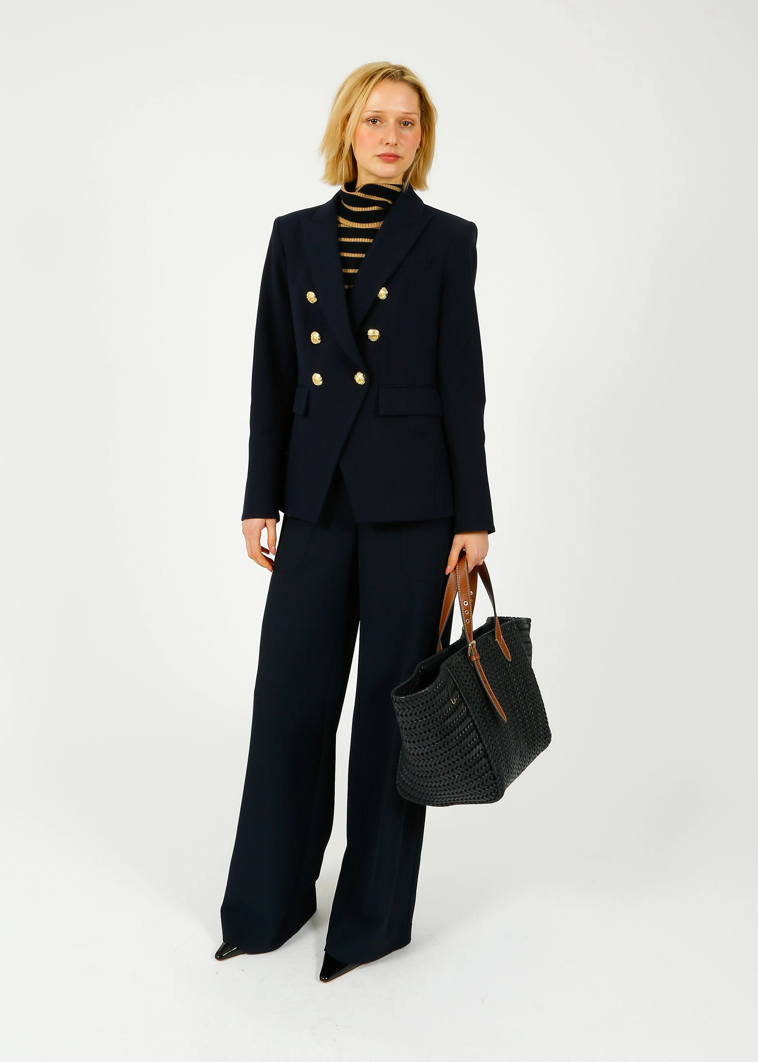 Veronica Beard Miller Dickey in Navy Go Anywhere Wear