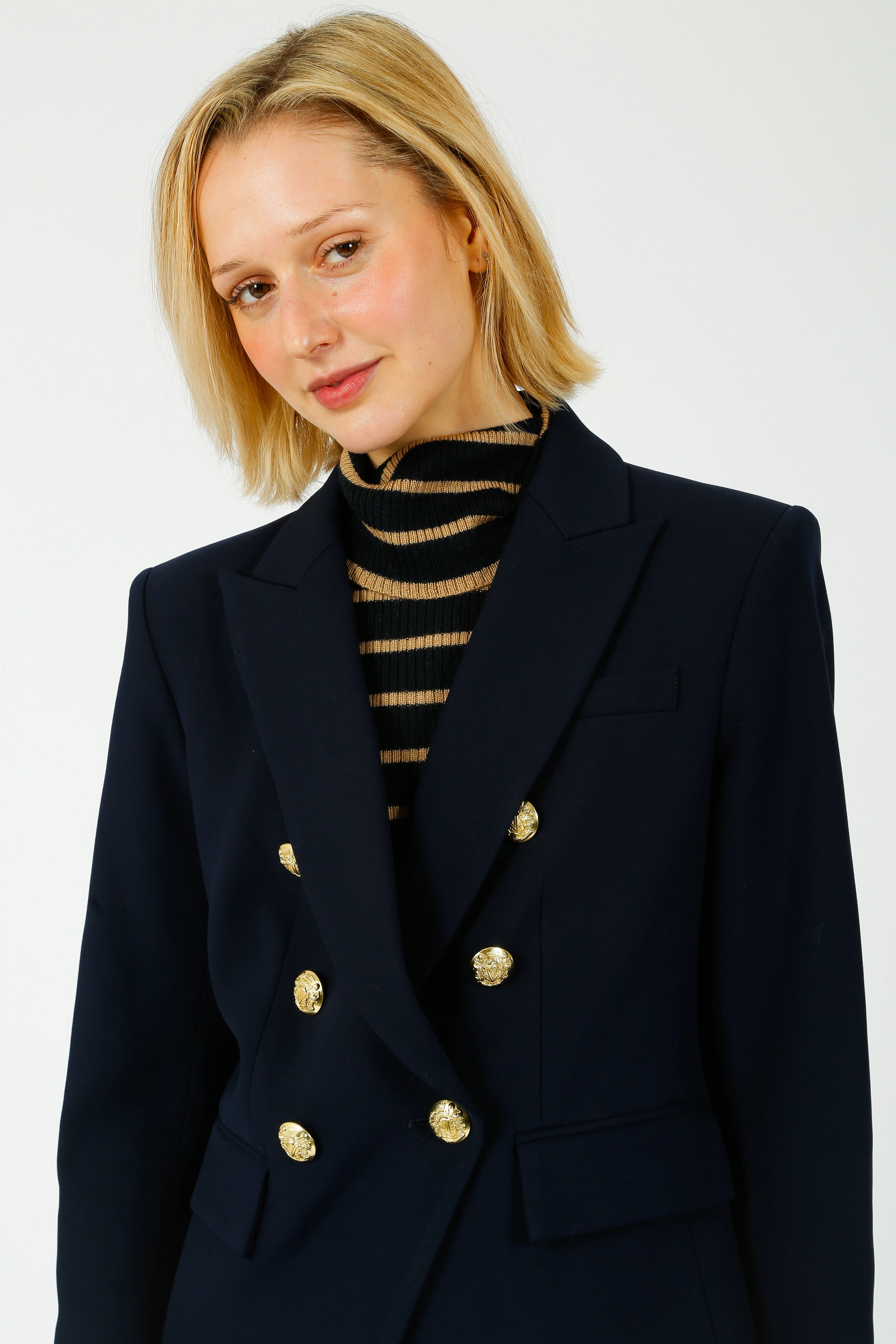 Mold resistant Veronica Beard Miller Dickey in Navy
