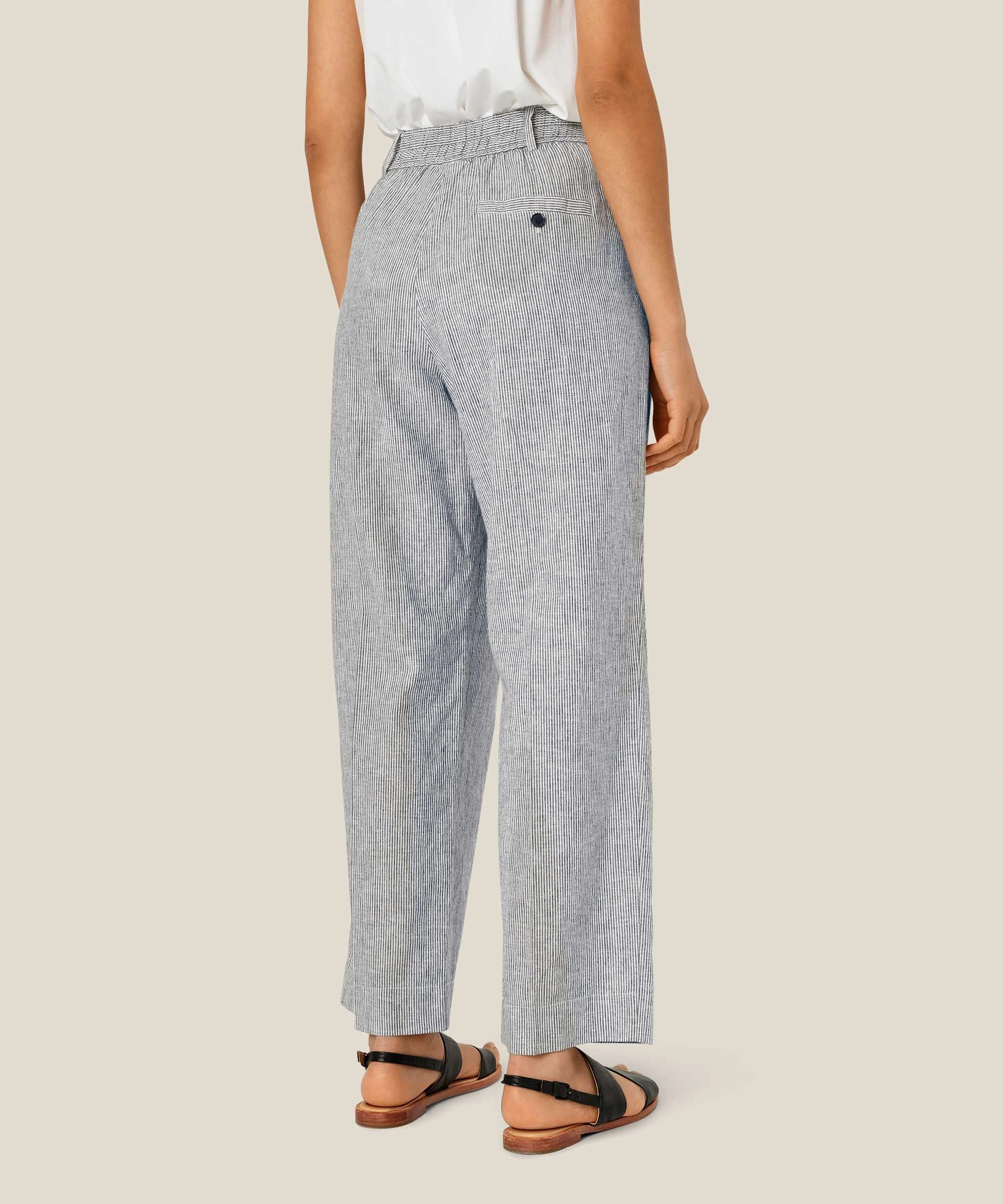 Cropped hem 1010873 MaPerli Trousers - Black