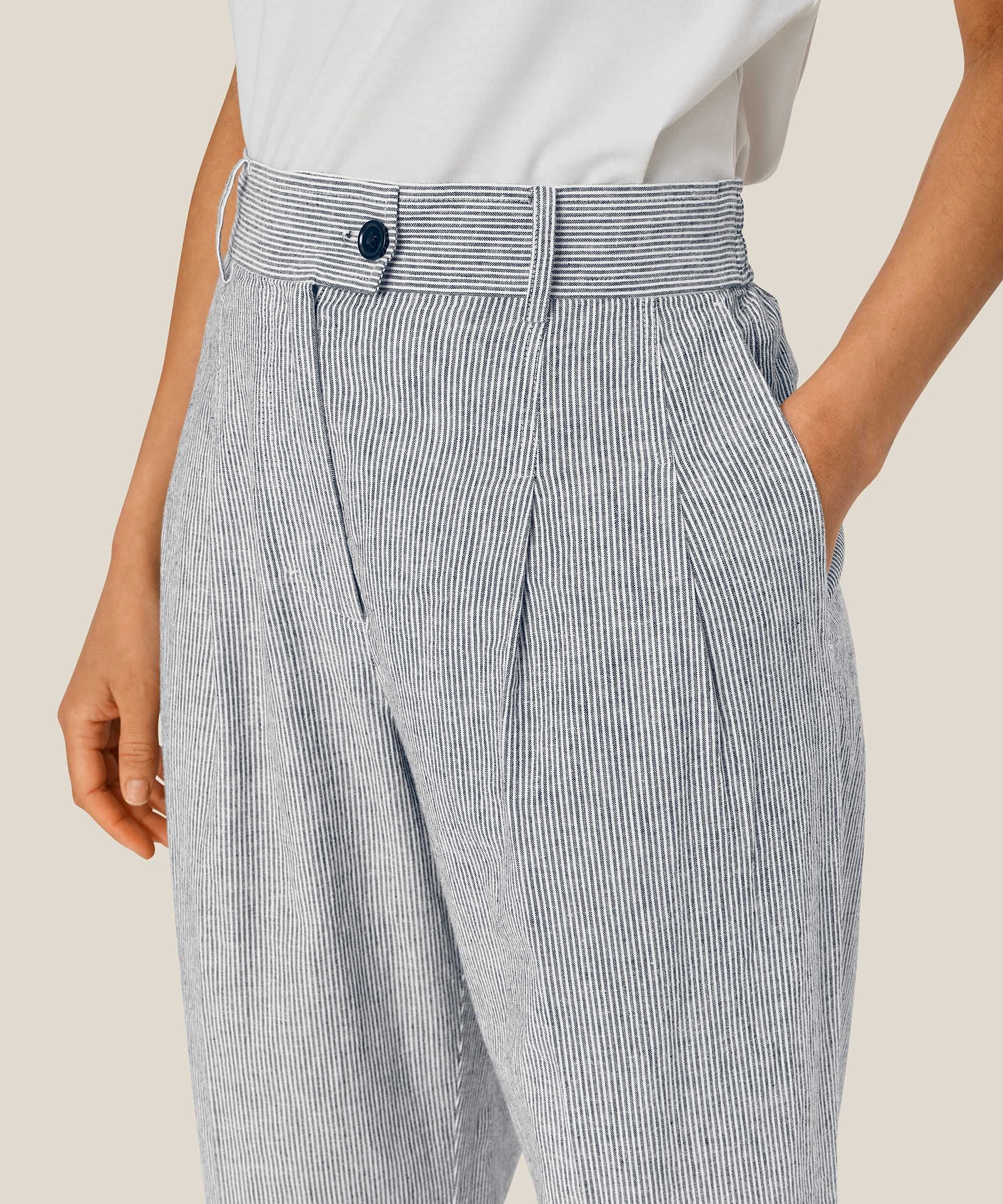 1010873 MaPerli Trousers - Black Basic Utility Weekend Style