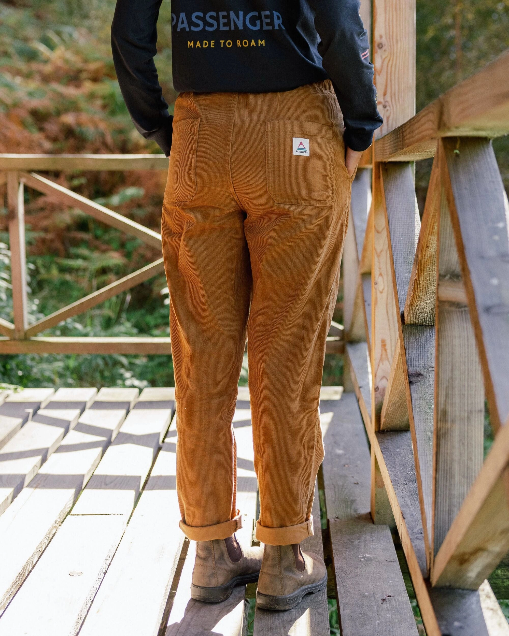 Compass Recycled Corduroy Trouser - Coconut RegularFit Elastic Cuff
