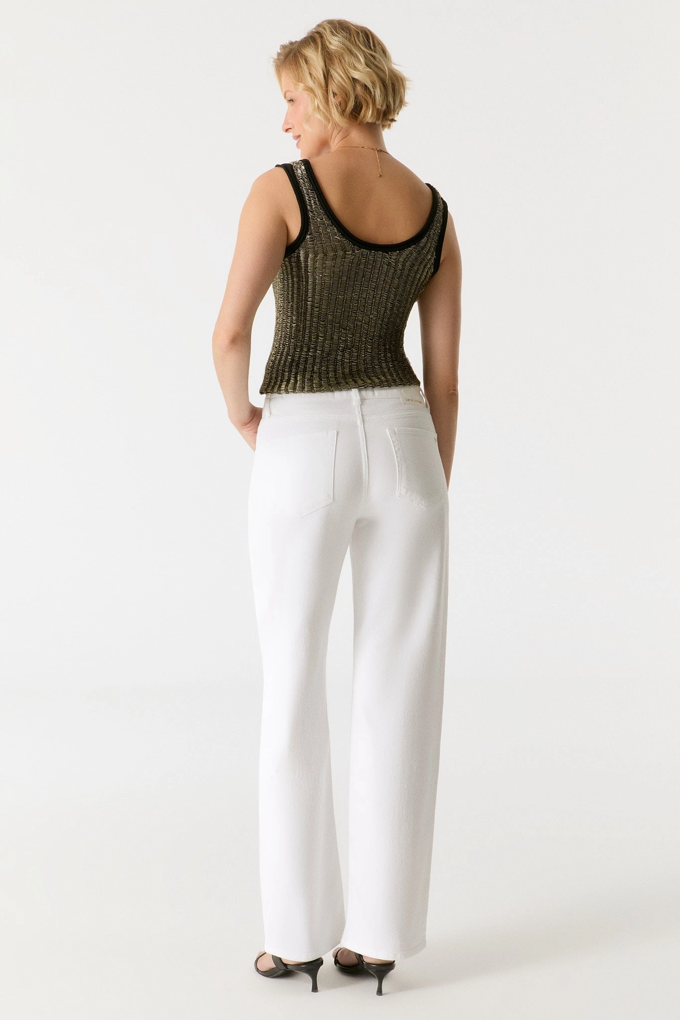 Cozy Lining Flexibility Fit Nova Wide Straight Pant - White  L32