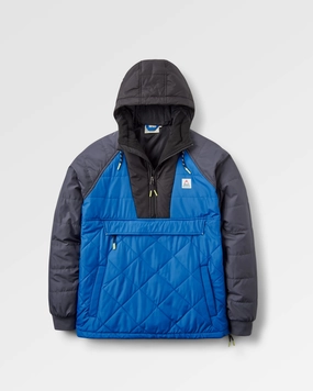 Oceanic Recycled Insulated Anorak - Azure Blue/Charcoal HybridLayerCompatibility Mild Day Outfit