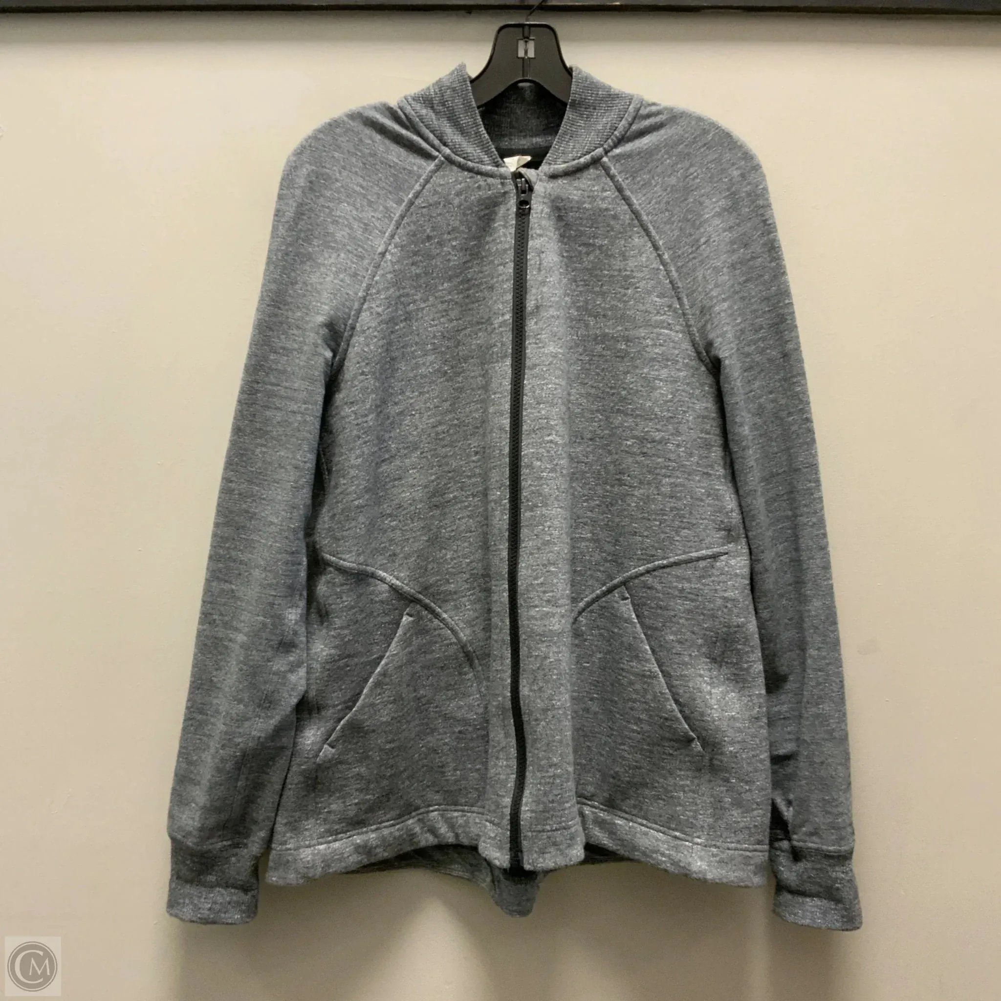 Athletic Jacket By Lululemon In Grey, Size: S Multi Pocket System Light Padding
