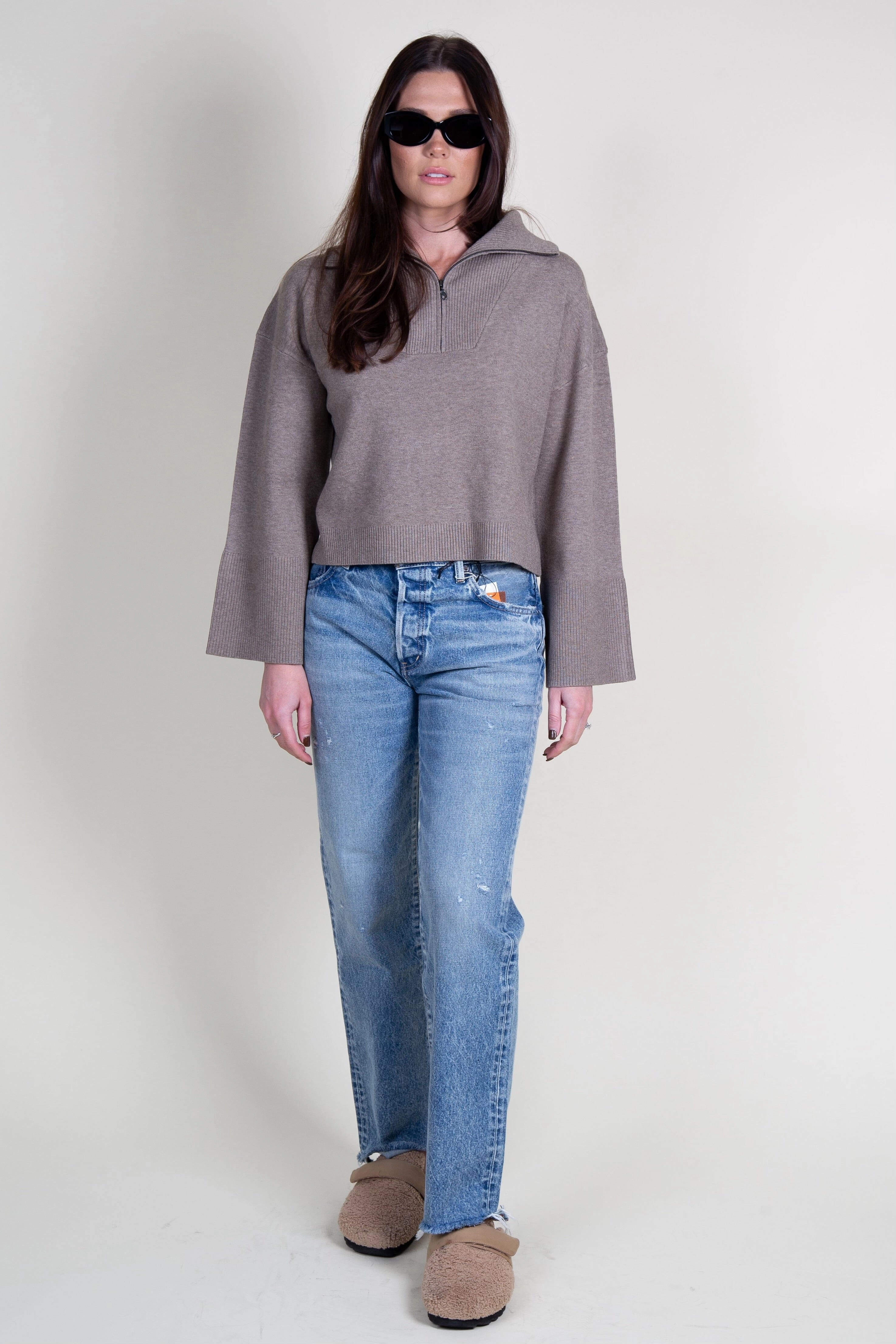 Autumn Fashion Modern Comforted SUNDAYS | Jemma Sweater - Stone