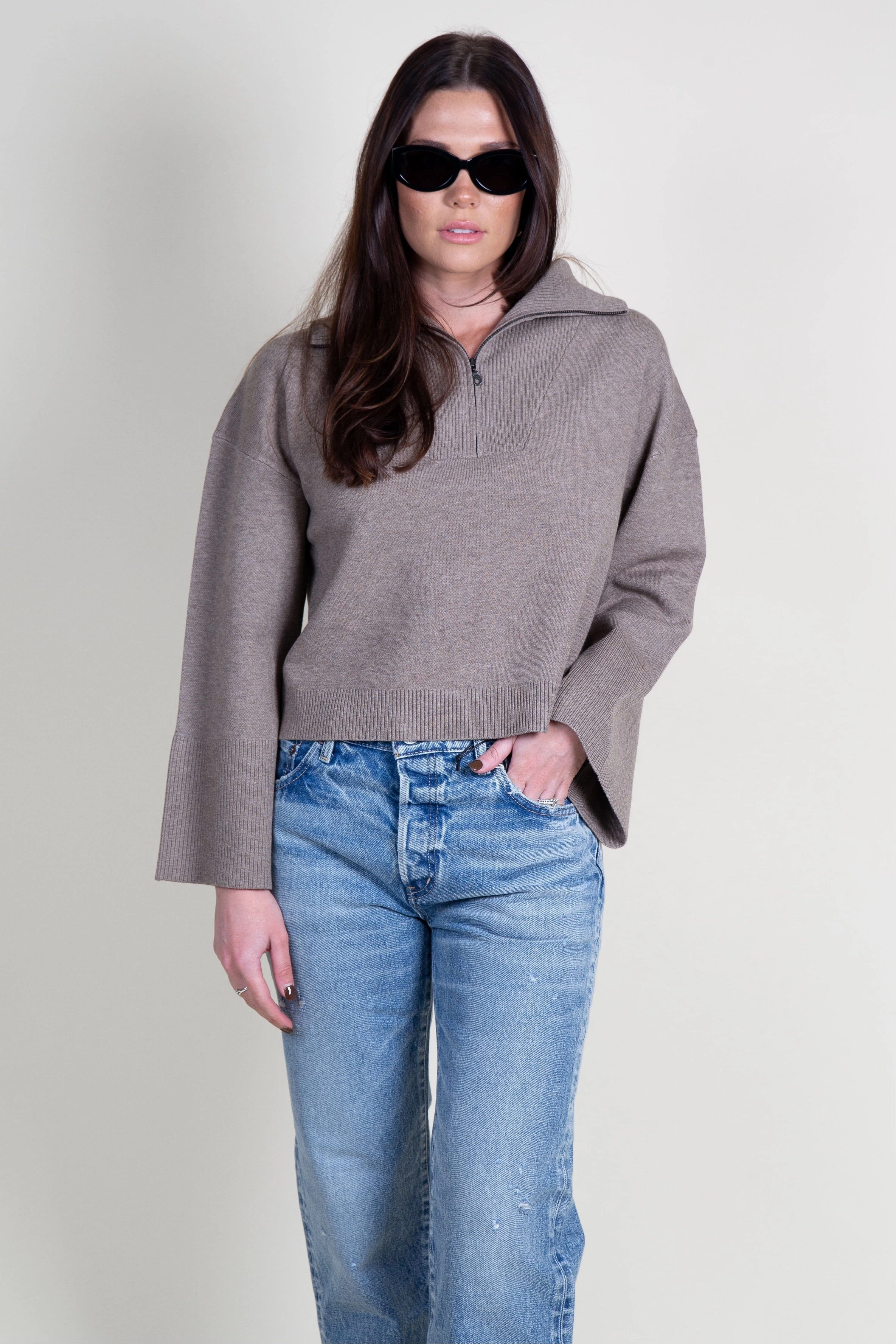 Essential Layer FadeResistant SUNDAYS | Jemma Sweater - Stone