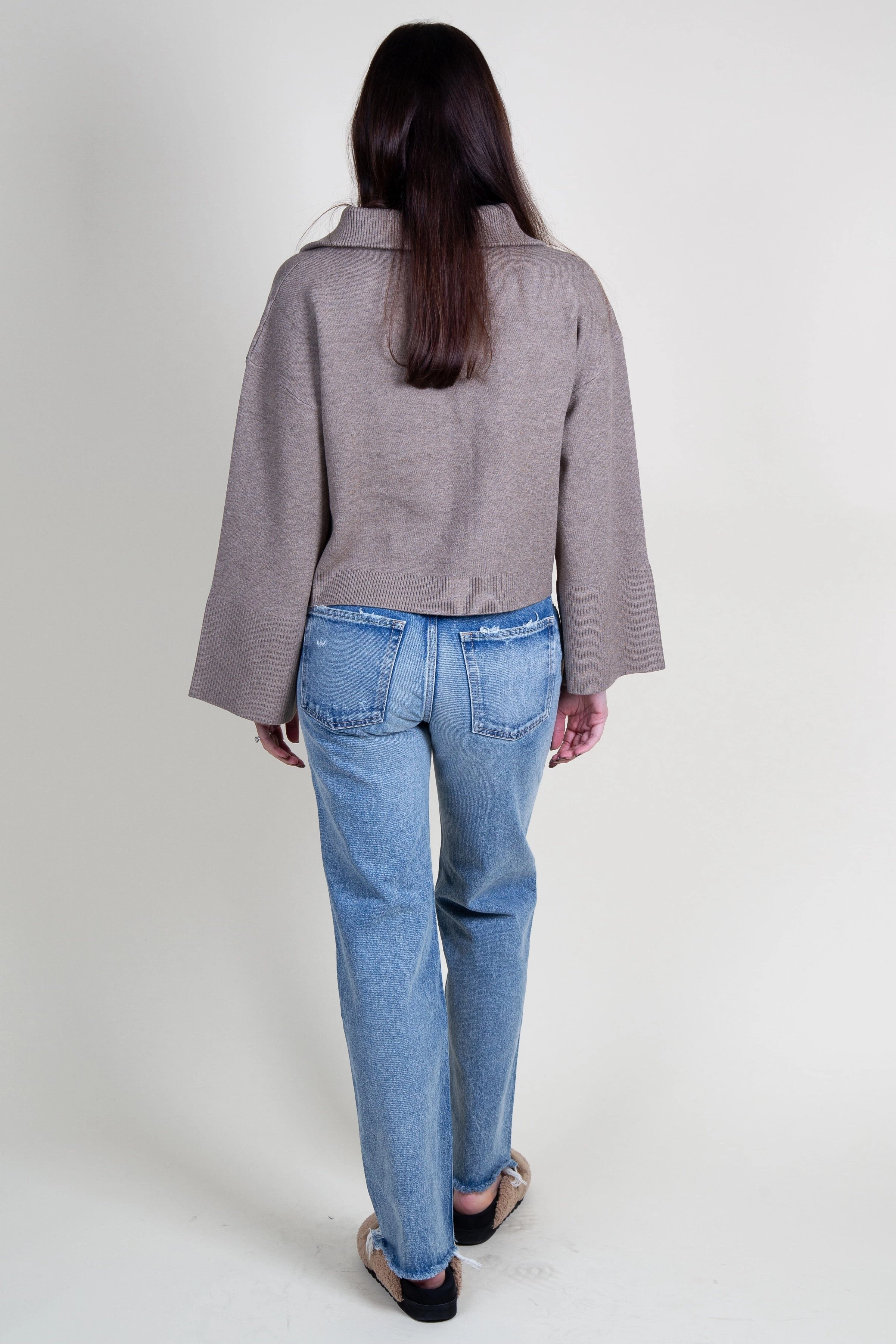 Bonded Hem Technology SUNDAYS | Jemma Sweater - Stone