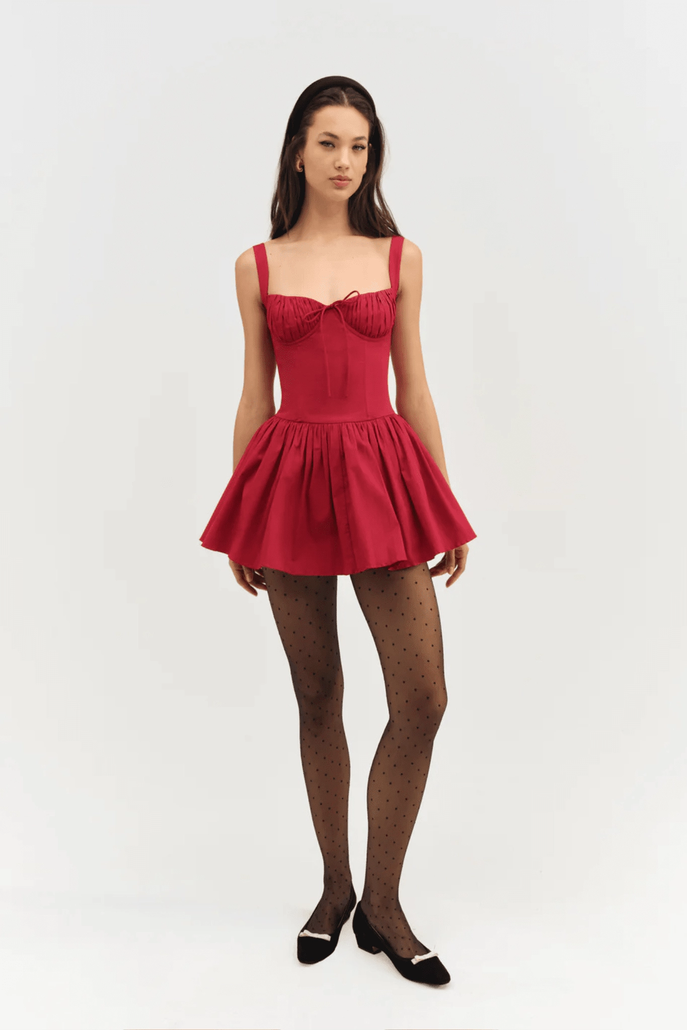 FOR LOVE & LEMONS | Helena Poplin Bustier Mini Dress - Red City Mood