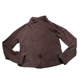 Athletic Jacket By Adidas In Brown, Size: M Odor control Convertible Features