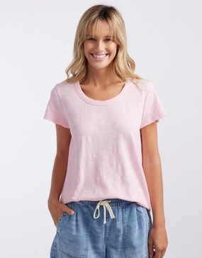 Geometric precision Minimalistic Wear Original Round Neck T-Shirt - Ice Pink