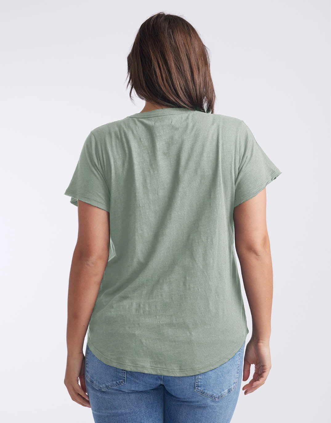 Original Round Neck T-Shirt - Sage Perfect for Workouts Comfy Style