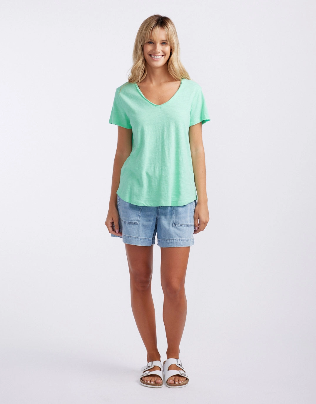 Comfy Fit Original V Neck T-Shirt - Honeydew Mint