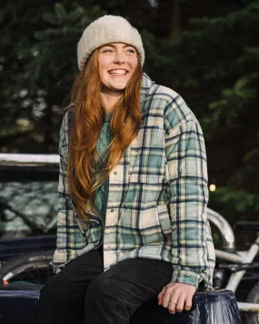 Winter Retreat Advanced Moisture Management Orion Recycled Sherpa-Lined Polar Fleece Shirt - Oatmeal/Arctic Check