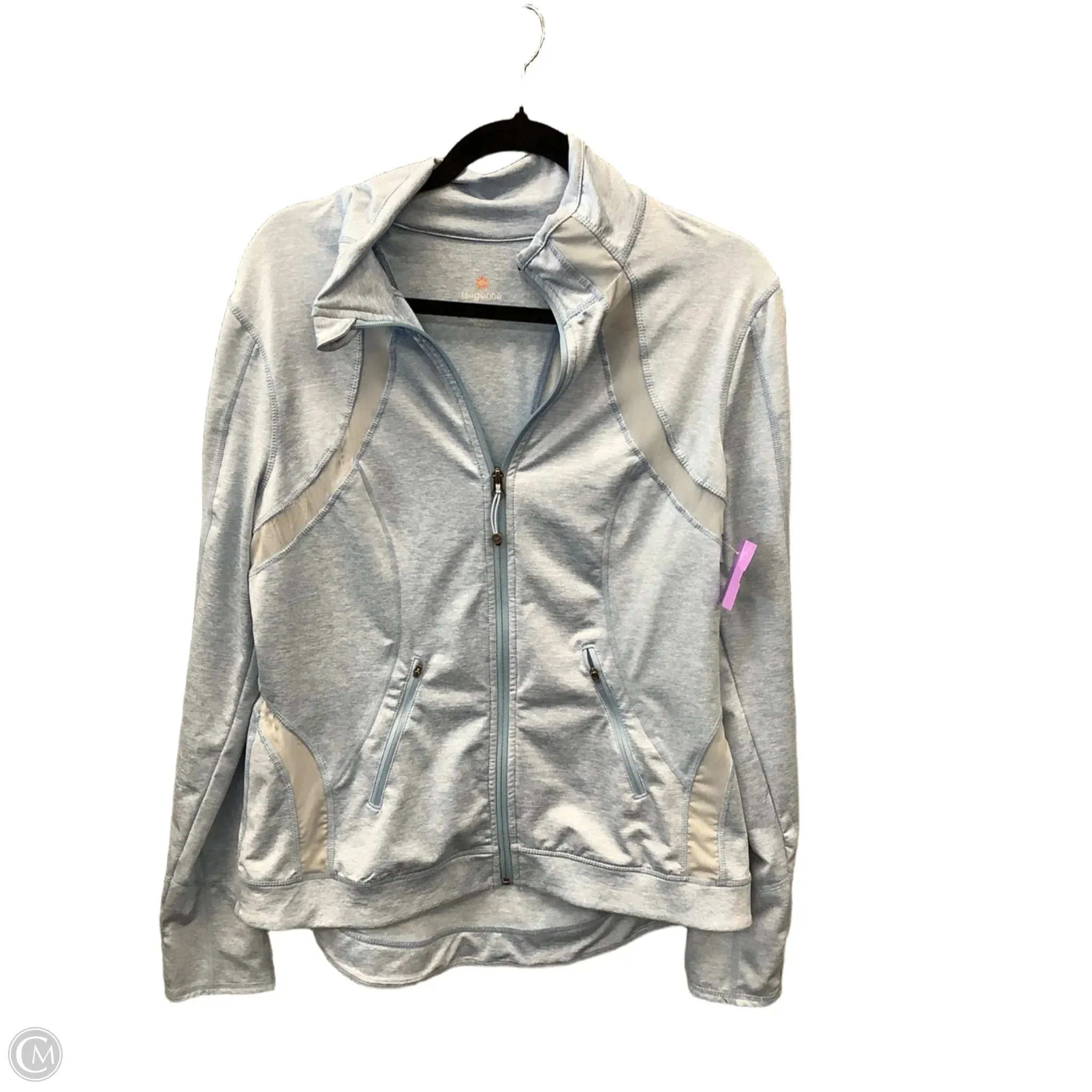 Athletic Jacket By Tangerine In Blue, Size: L Roll Up Storage Design Moisture Management Fabric