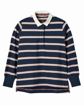 Nurse Joules Sammie Striped Heavyweight Cotton Rugby Shirt