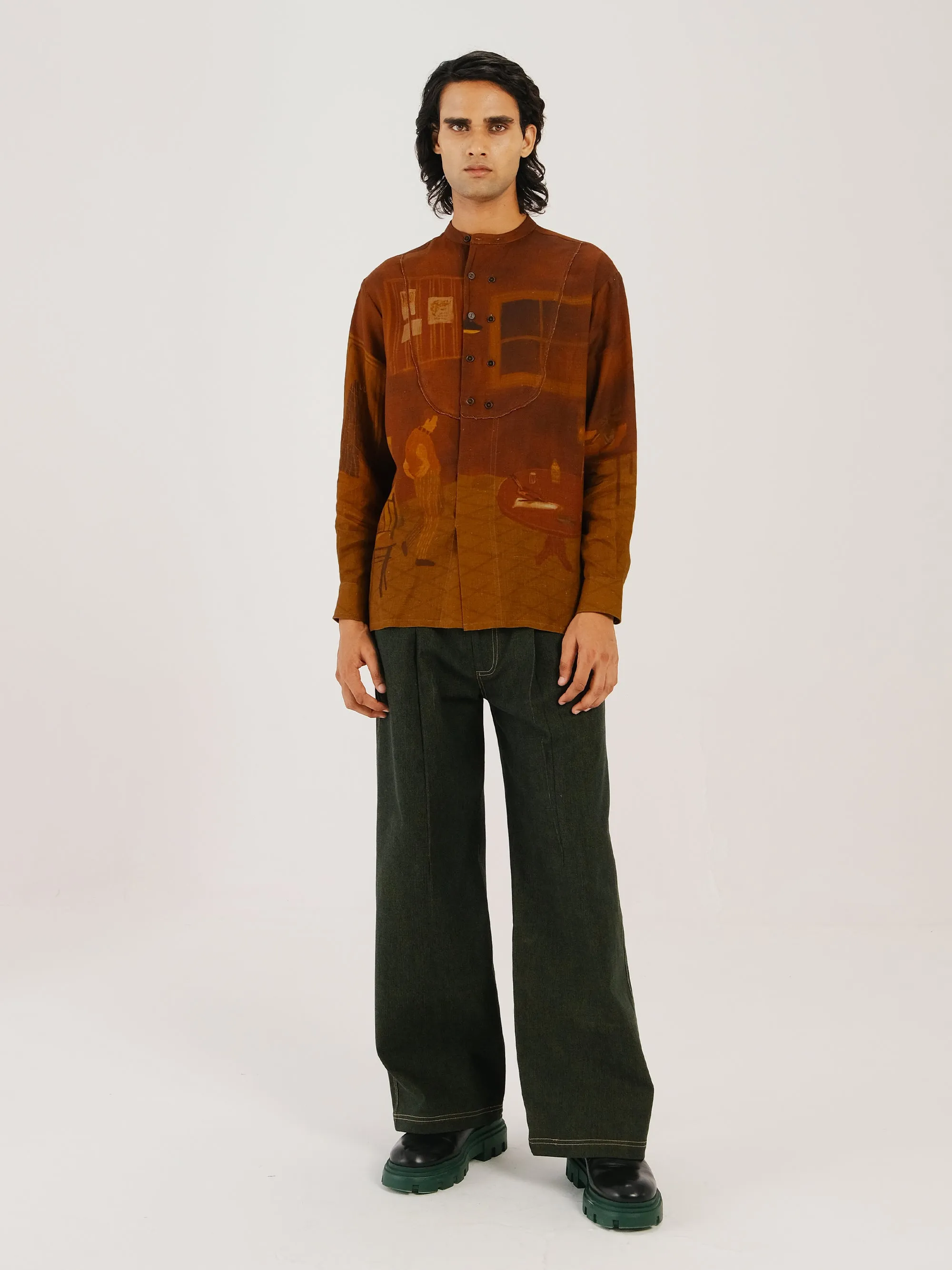 Fitted Silhouette Weekend Casual Overlap Shirt