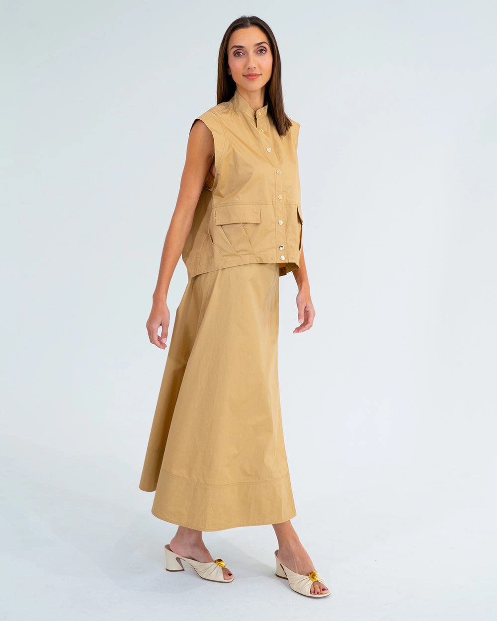 Clean Fit Evelyn Skirt - Camel