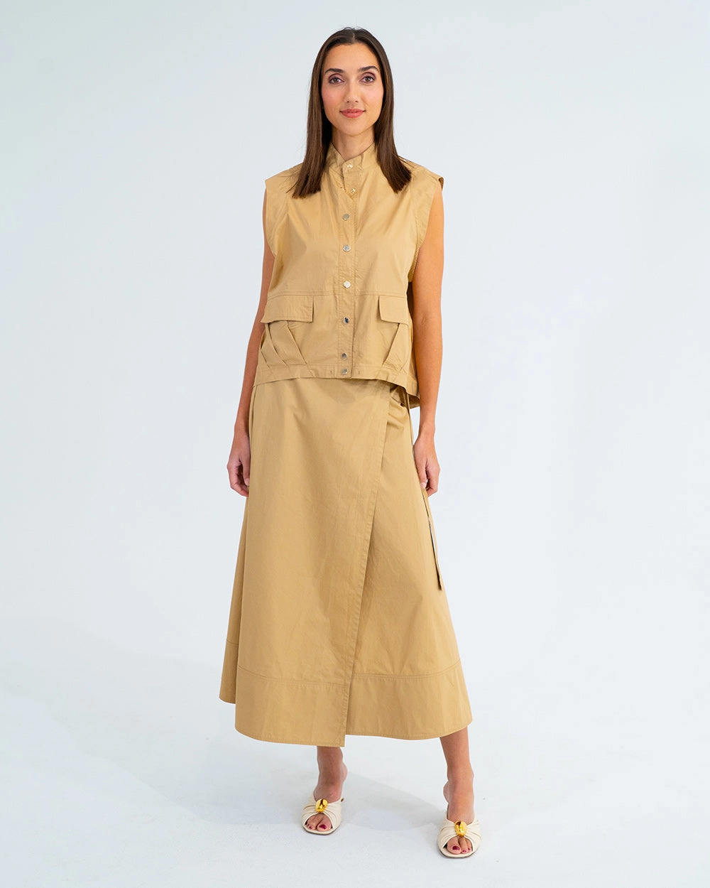 Evelyn Skirt - Camel Cruise Attire All Occasion