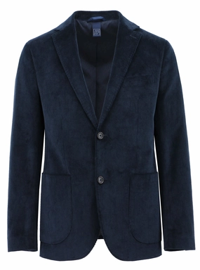 Hvar Navy Corduroy Sports Jacket Statement Outerwear Fashion Forward Layer