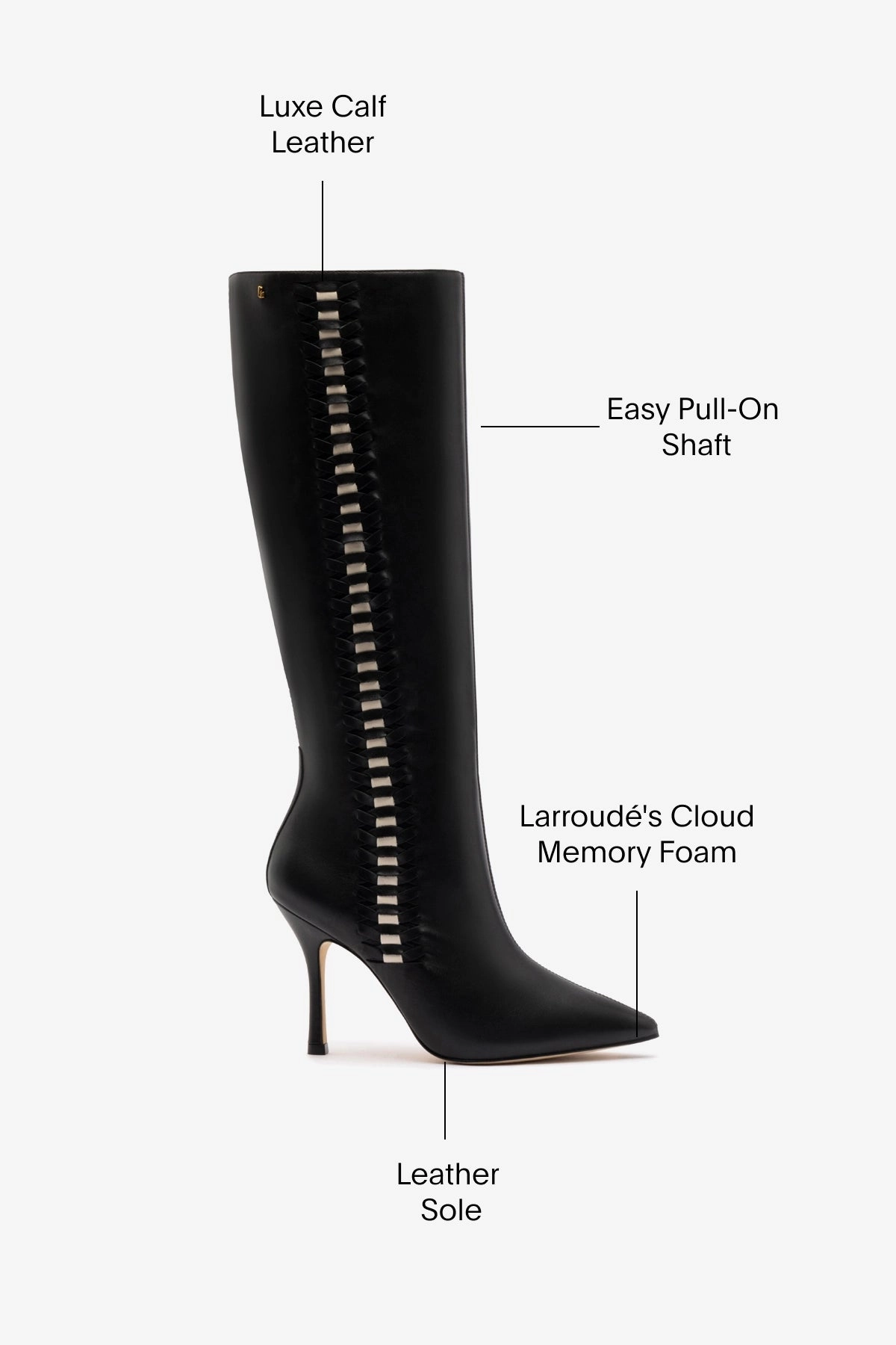 Kate Boot In Black Leather Stable Support Night Travel
