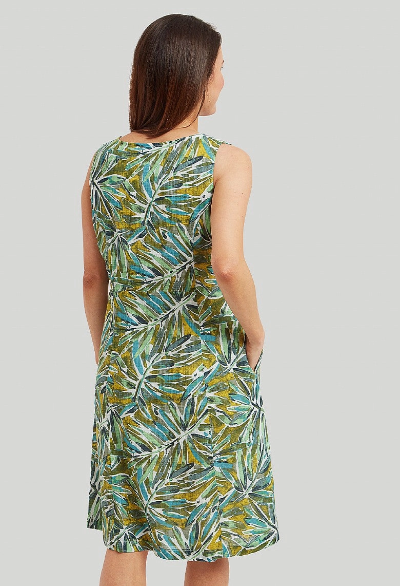 Palm House Valerie Dress ?C Green Mix Urban Energy Summer Friendly