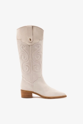 Comfort Cushioning Synthetic Upper Paloma Boot In Mushroom Grey Suede