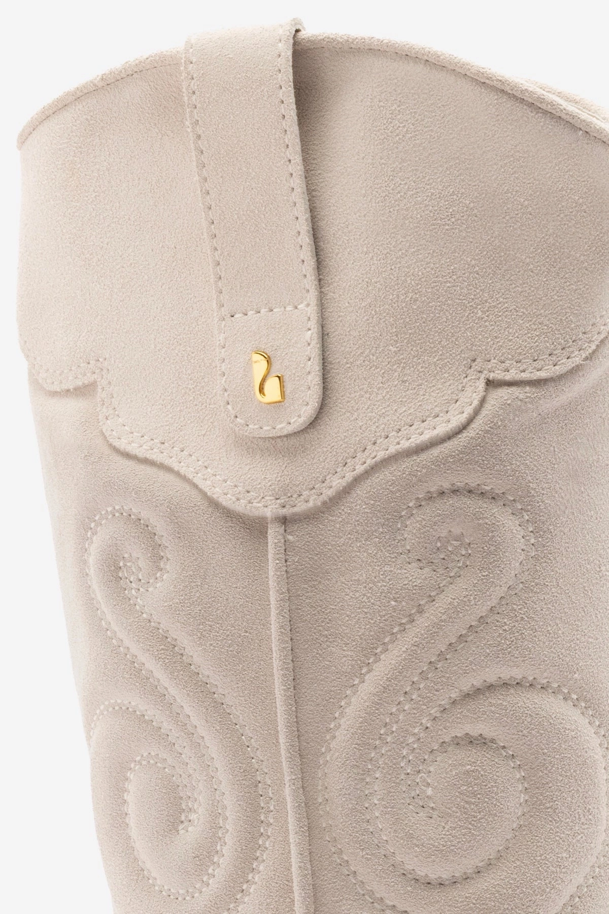 Paloma Boot In Mushroom Grey Suede Canvas Upper Day Wear