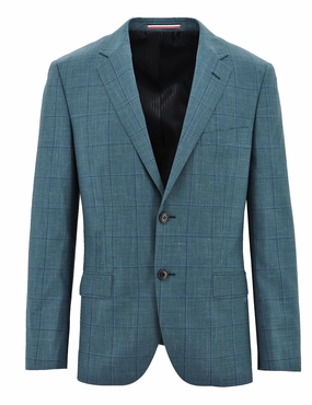 Parker Buggy Teal Checked Sports Jacket Multi Purpose Loops