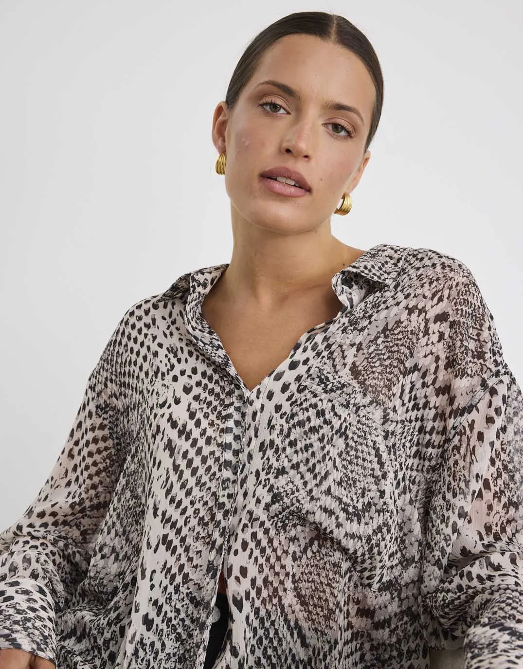 Bold colors Felix Shirt - Charcoal Snake