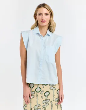mix and match Fitted Cut Gigi Shirt - Powder Blue