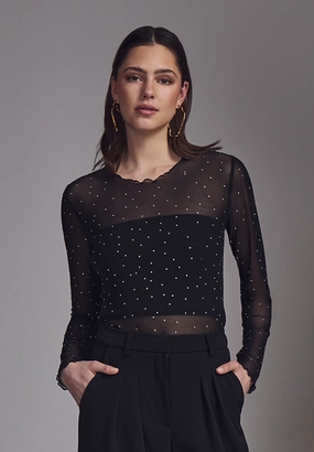 PC8208 Lia Mesh Top - Black UV Protective Layer UltraSoft Lining
