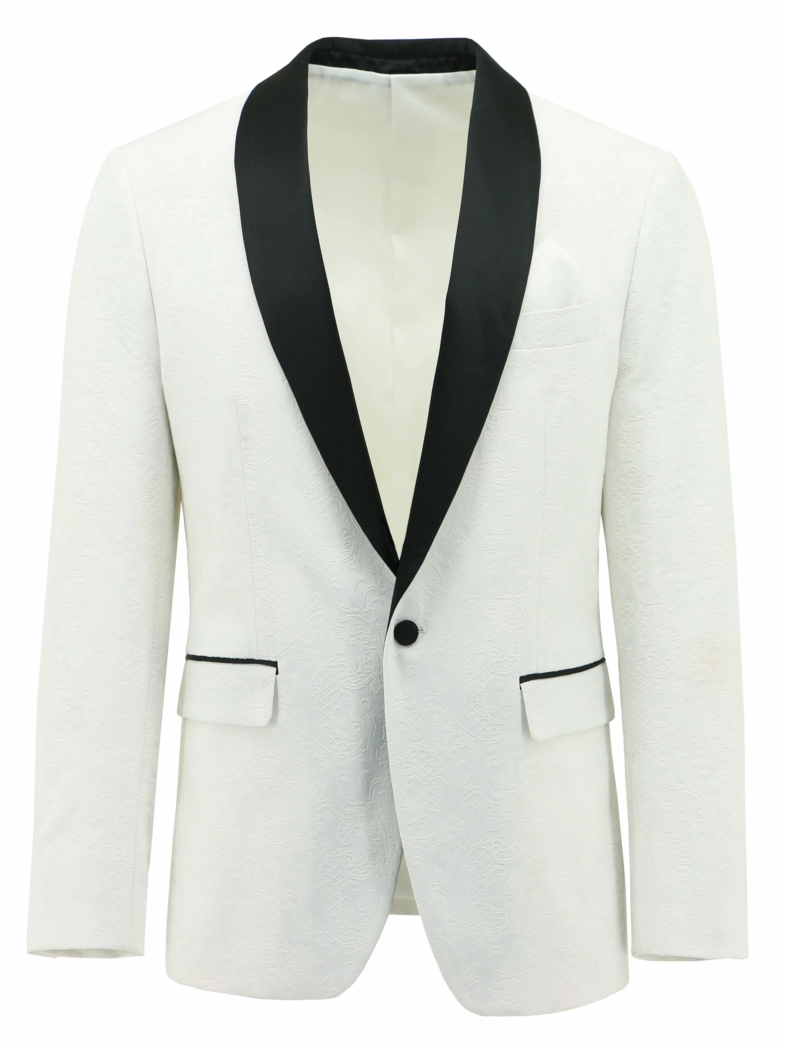 Henry White Paisley Dinner Jacket Adjustable Hood Feature