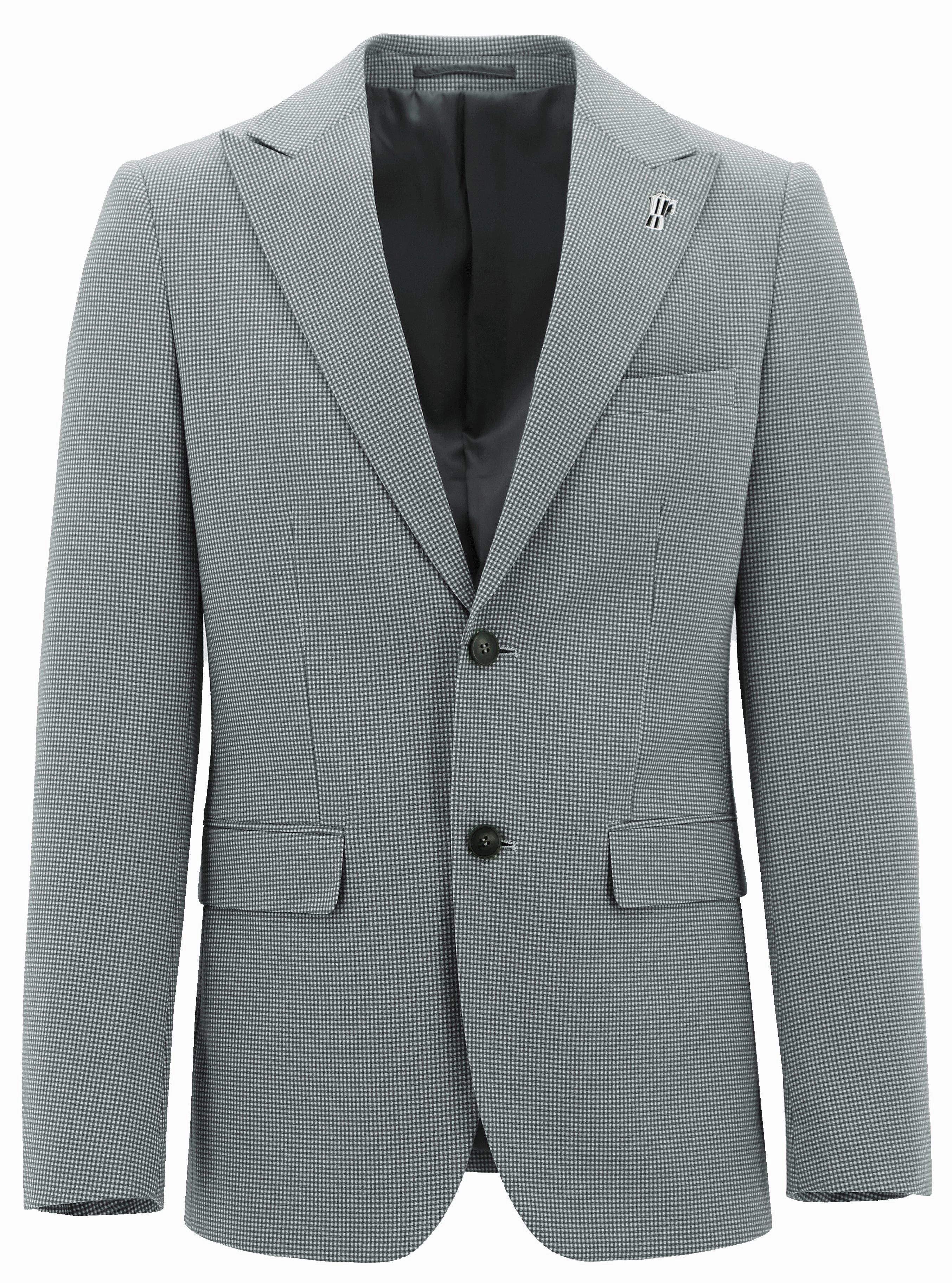 Weatherproof Zipper Closure Peak Green Microchecked Sports Jacket