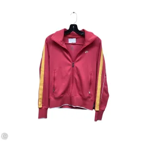 Athletic Jacket By Nike Apparel In Pink & Yellow, Size: M Laser Cut Vents