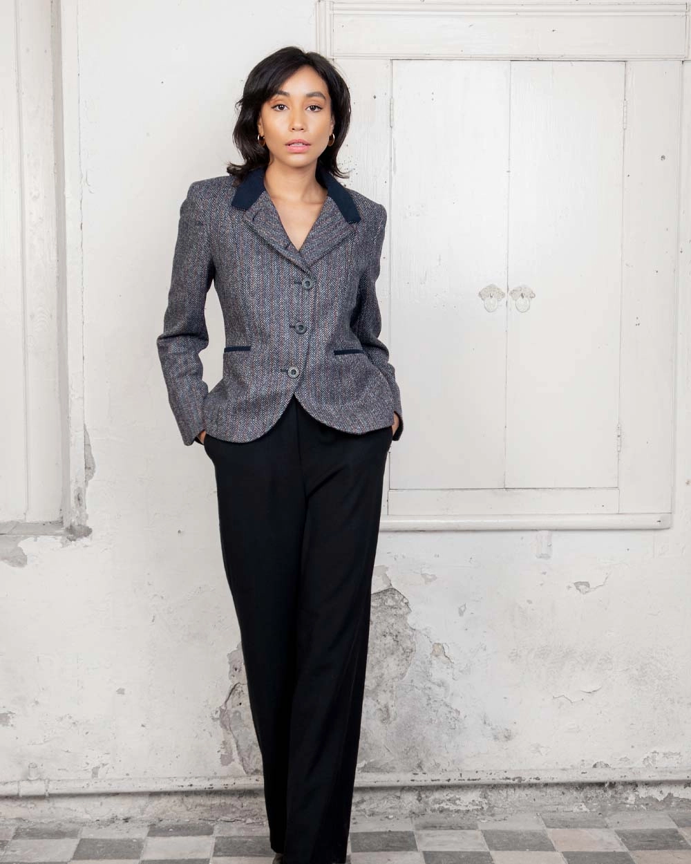 Jack Murphy Sasha Tweed Jacket Hooded style Weather Ready