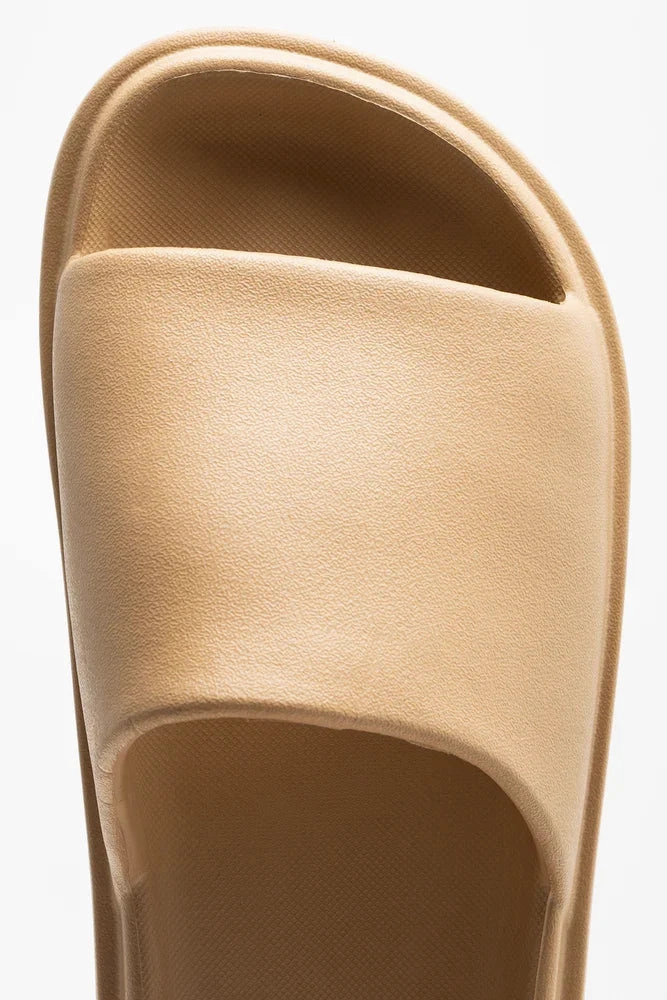 Platform Slide Natural Elegant Shoes Blown Rubber