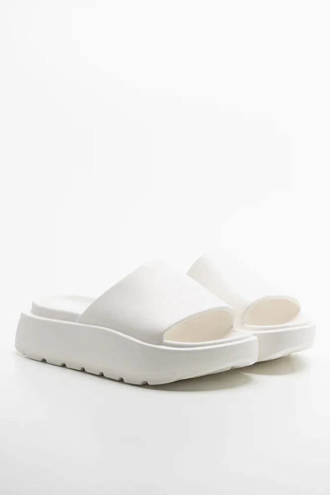 Platform Slide White Effortless Walking