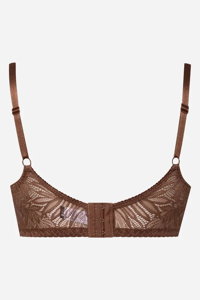 Plus Size 2 Pack Lace Non Padded Underwire Bras Brown And Natural Durable Closure