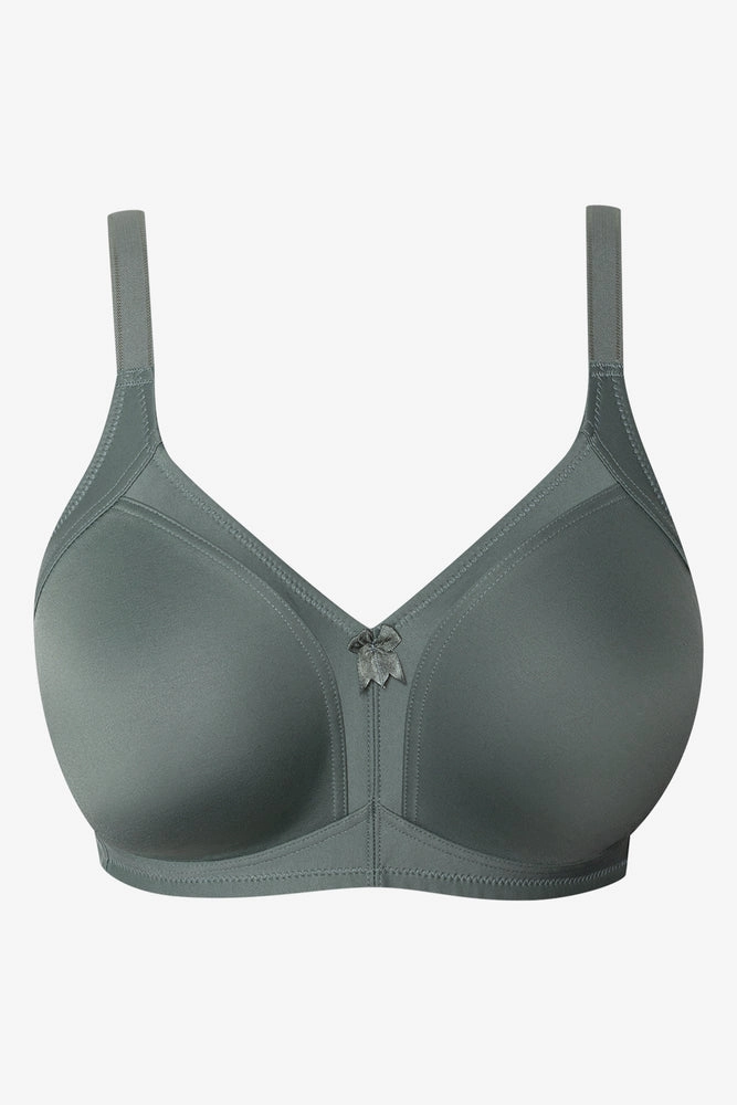 Plus Size 2 Pack Smooth Non Padded Wire Free Bra Grey And Green racerback