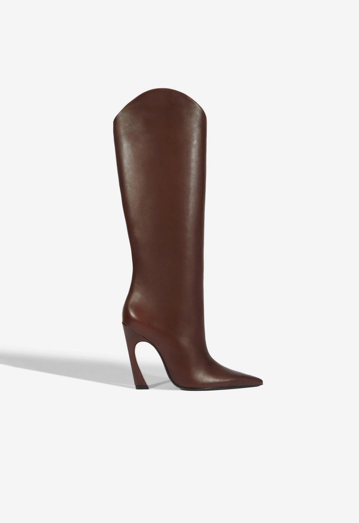 Maryann Up Curve Leather Boot Seamless Comfort Morning Walk